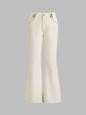 Vows in My Back Pocket Pants - Ivory White