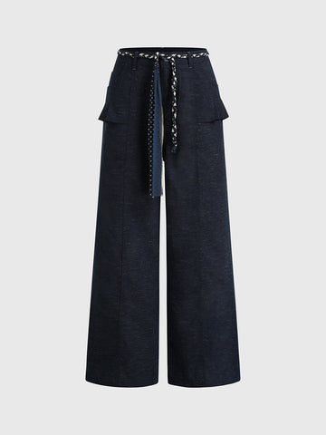 No Nice Girl Agenda Pants - Black Navy