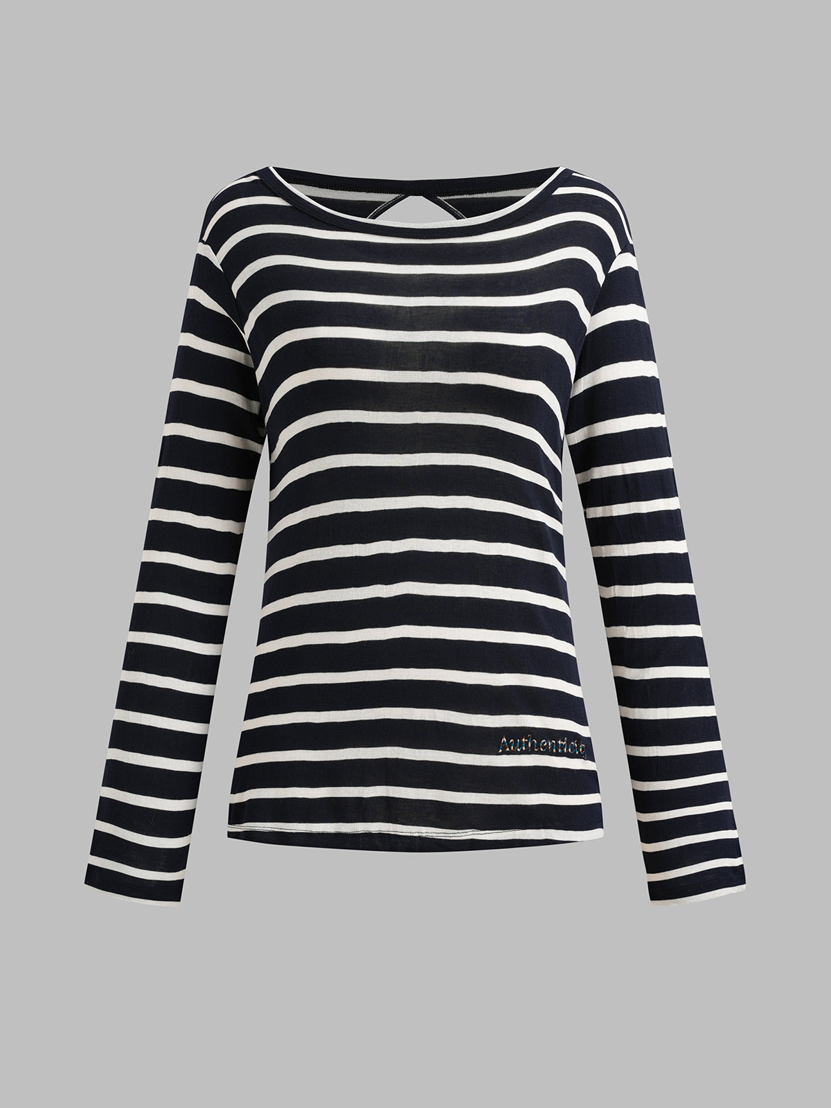 Office Siren on Break Stripe Sleeve Top - Black White