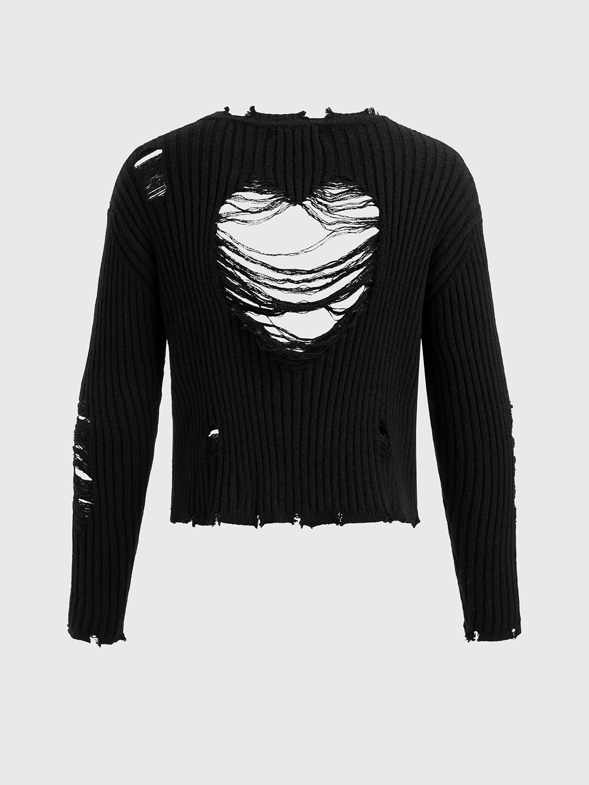 Cut First Think Later Sweater – Washed Black