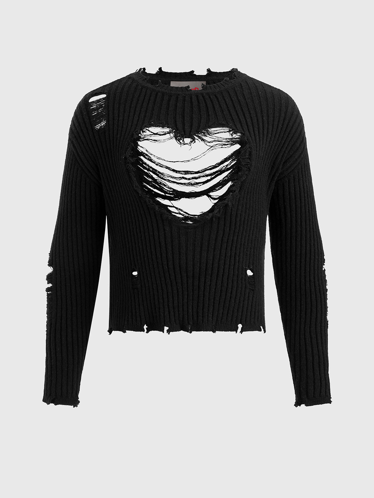 Cut First Think Later Sweater – Washed Black