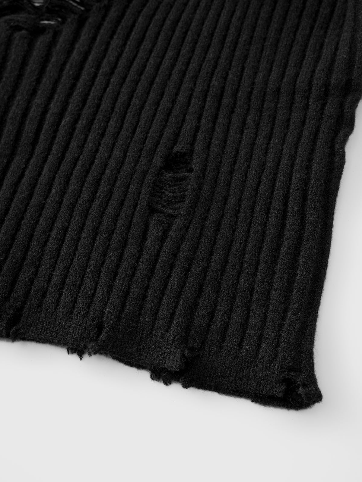 Cut First Think Later Sweater – Washed Black