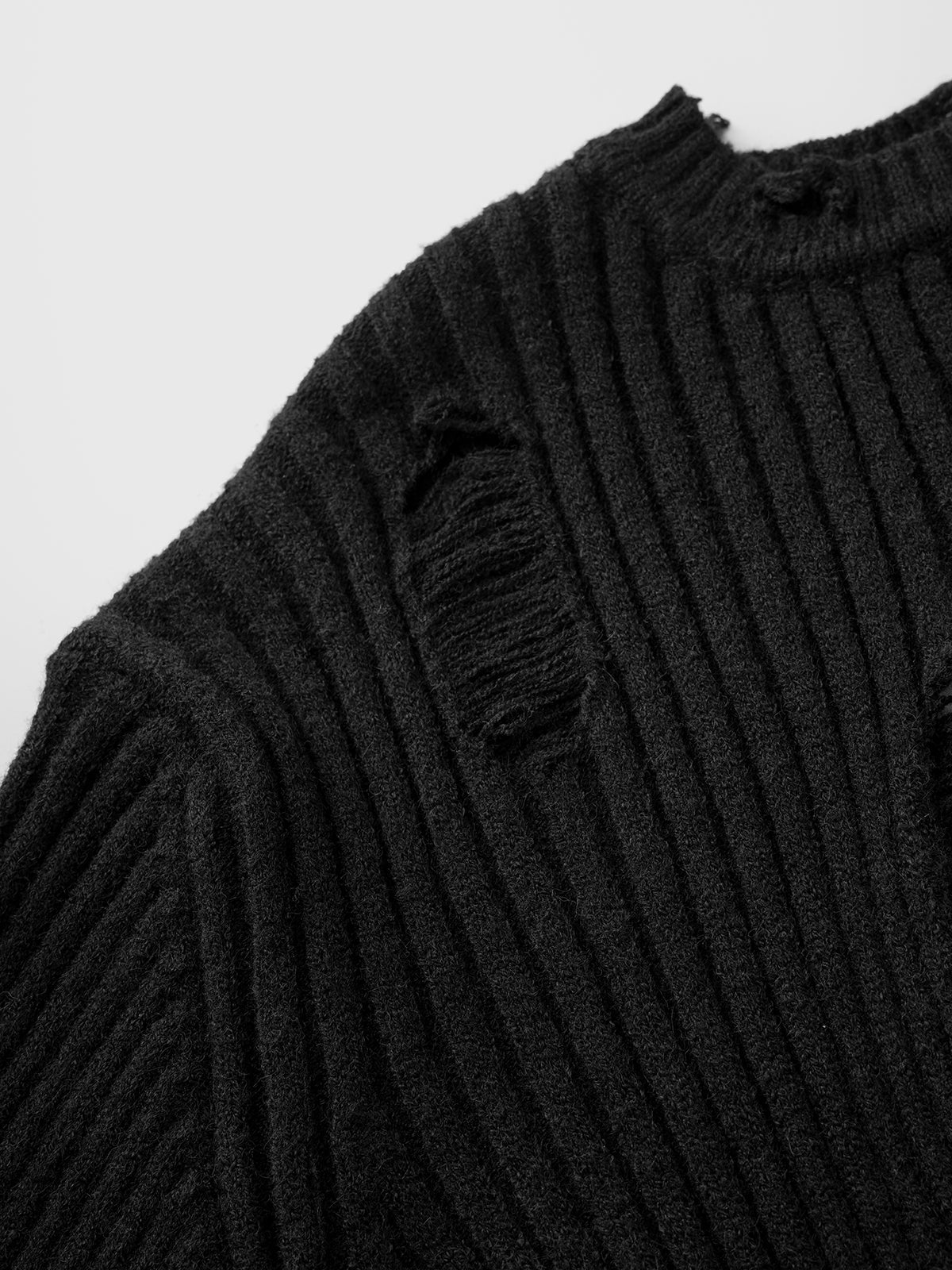 Cut First Think Later Sweater – Washed Black