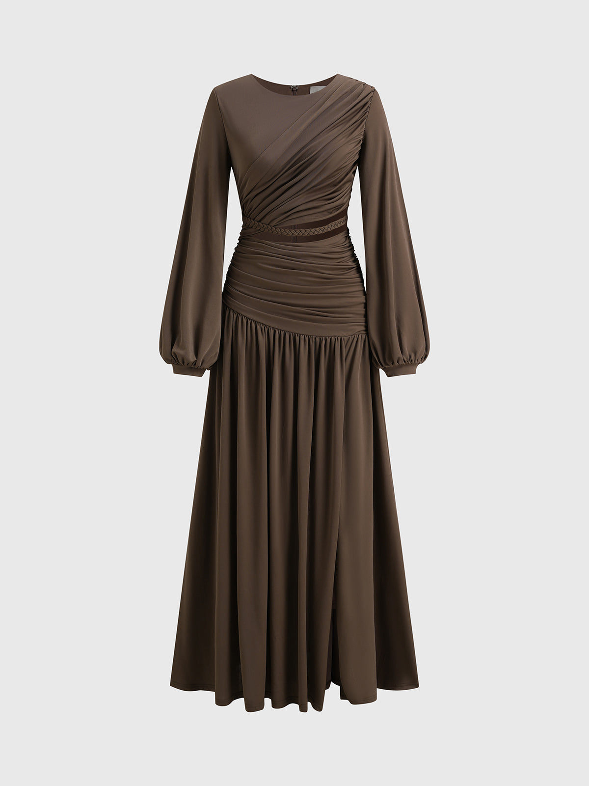 Sweet Talk Cut-Out Dress - Coffee Brown