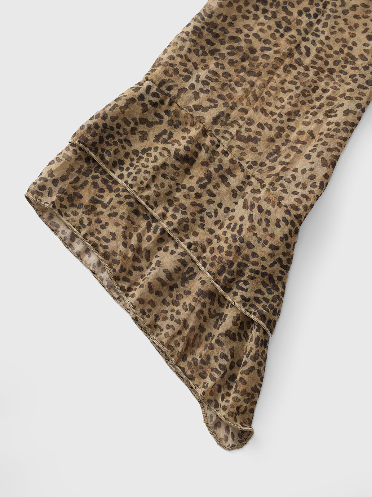 Handle With Irony Ruffle Top - Brown Leopard
