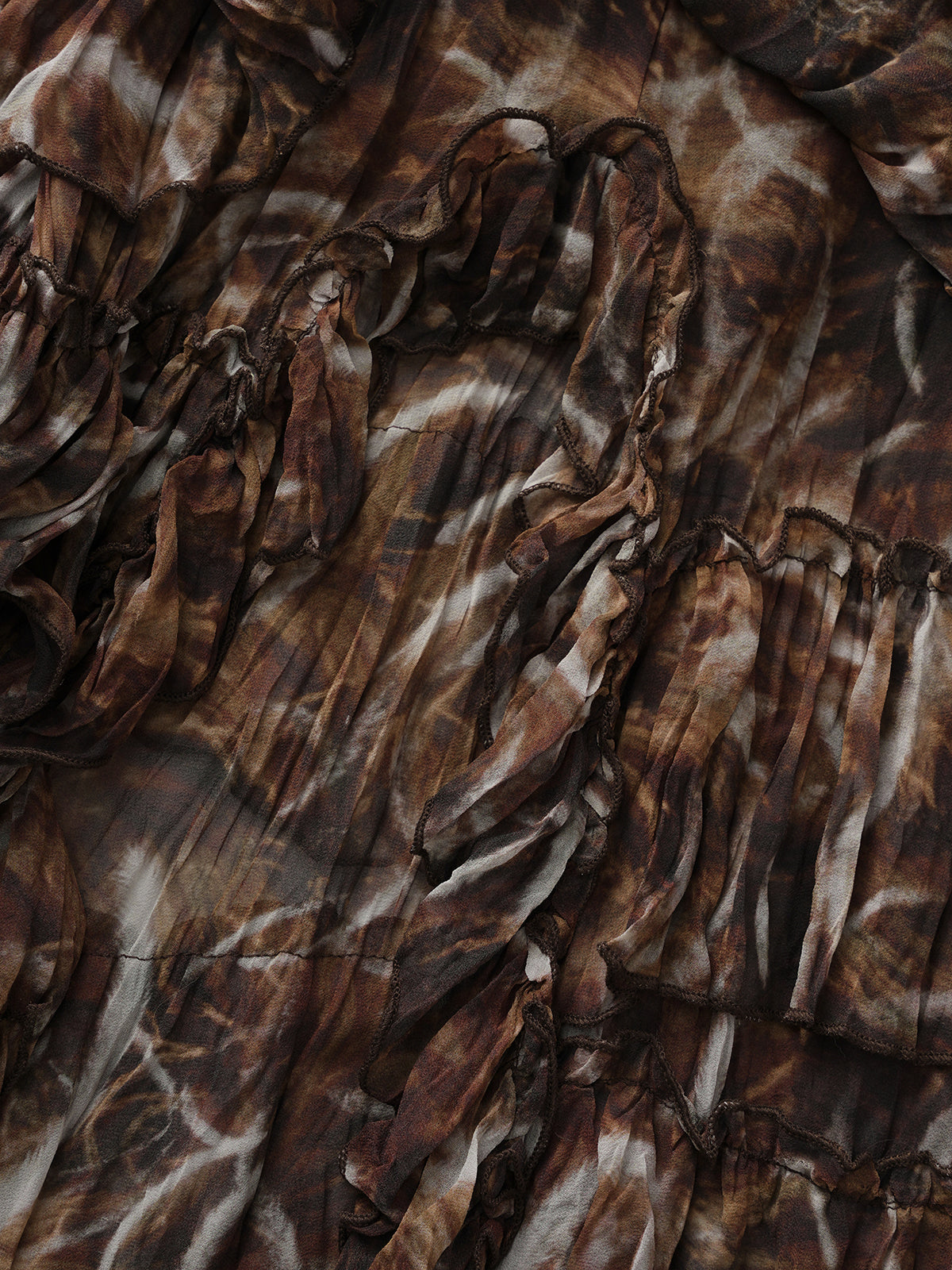 Don’t Wait Up Ruffle Skirt - Coffee Brown