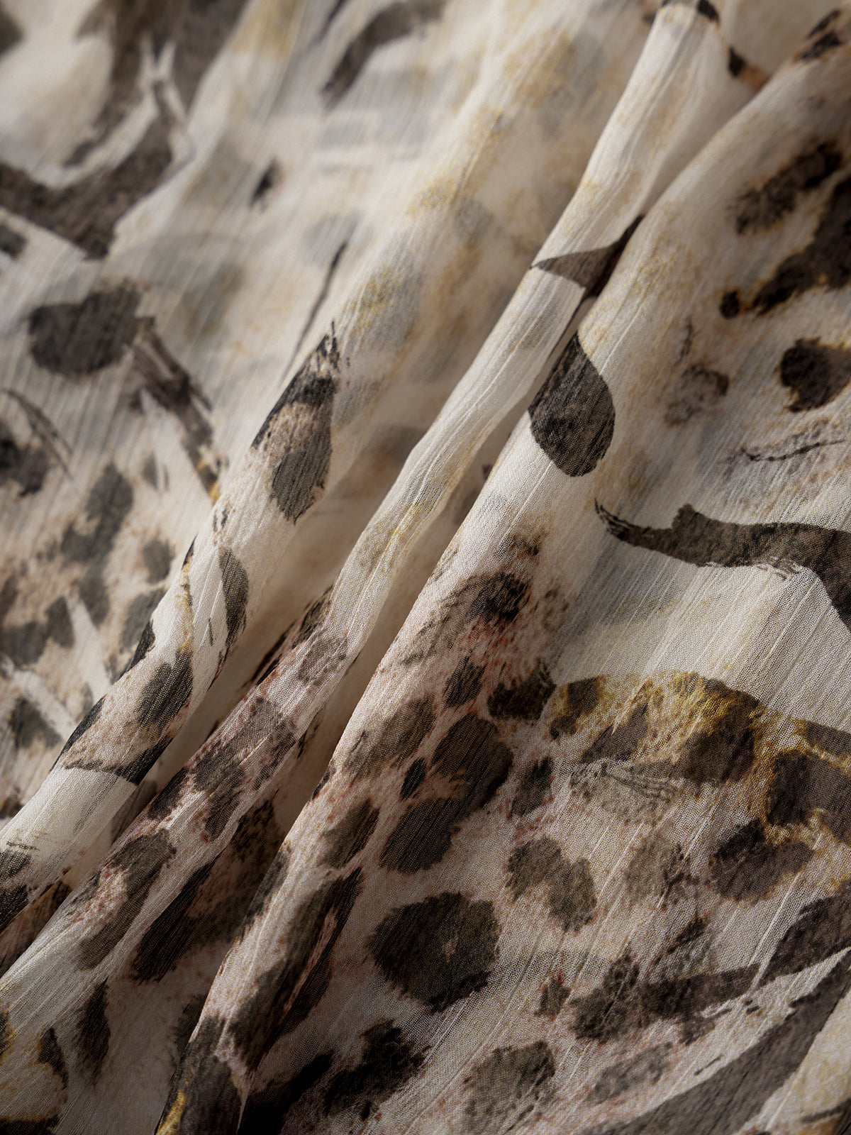 Public Display of Instinct Blouse - Leopard Brown