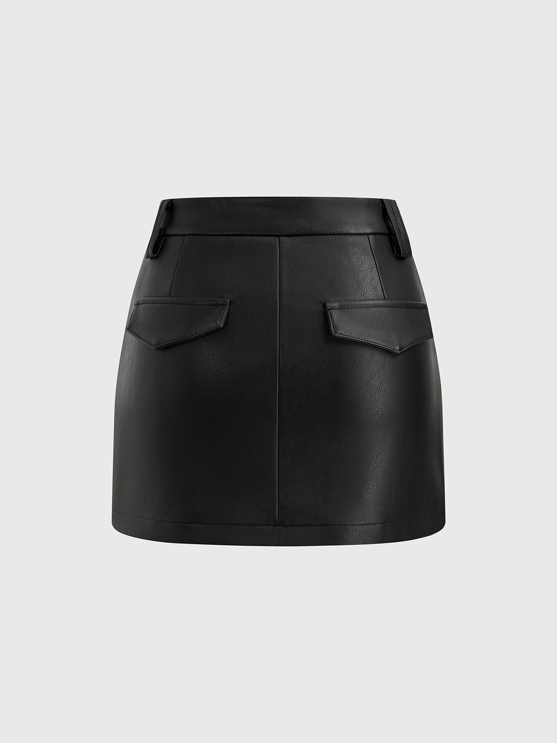 Handled Well Leather Mini Skirt – Jet Black