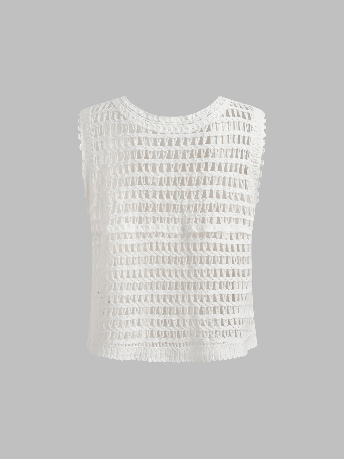 Veiled Cutout Vest - Pearl Ivory