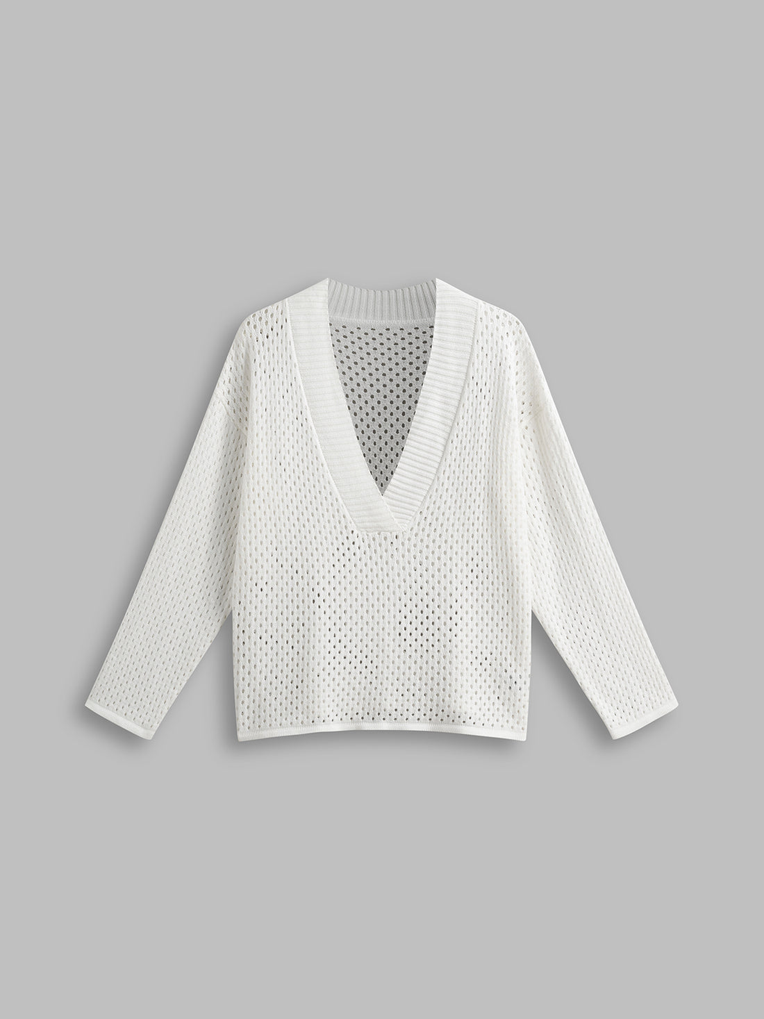 Static Cutout Cardigan - Frost White