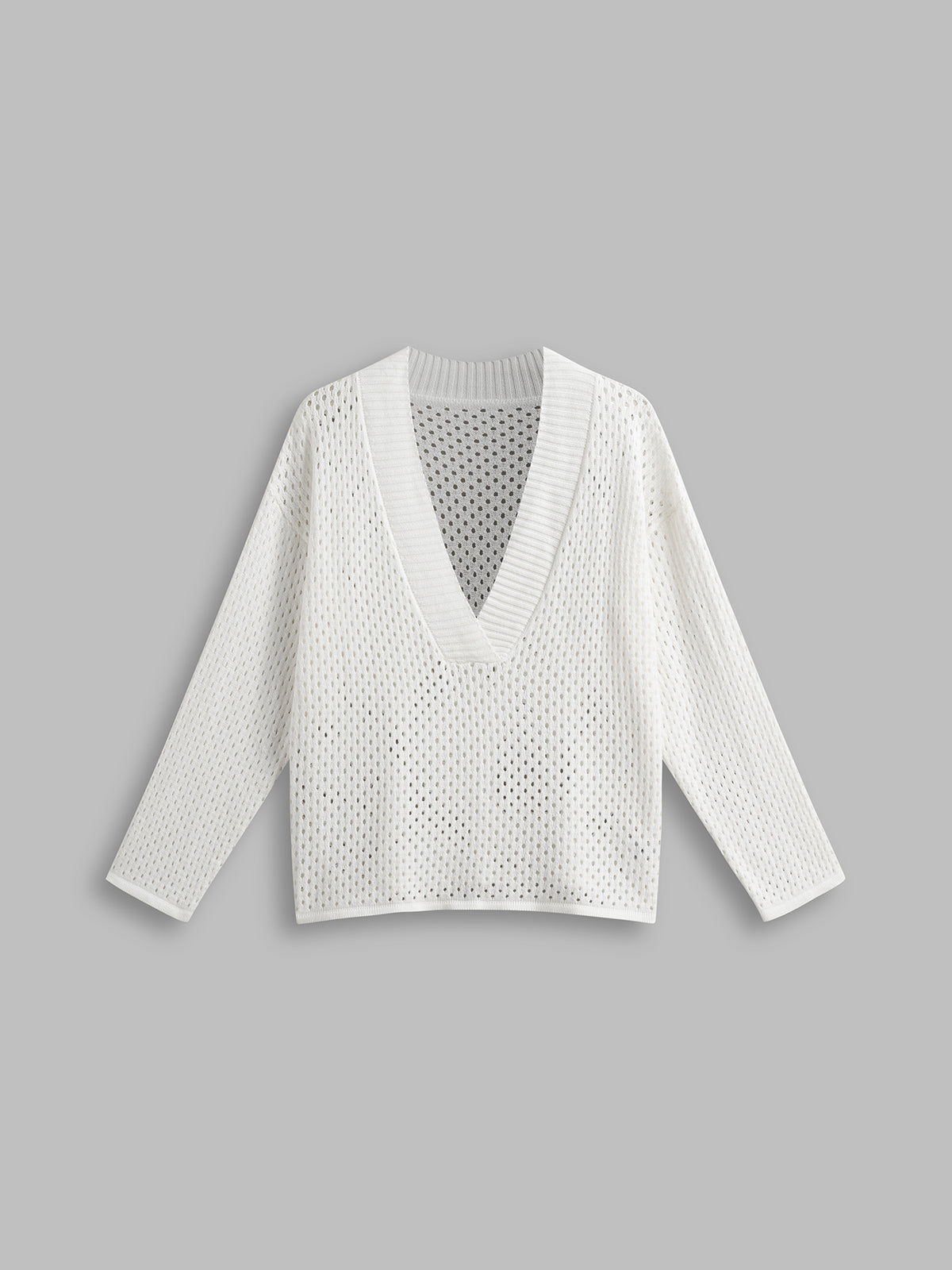 Static Cutout Cardigan - Frost White