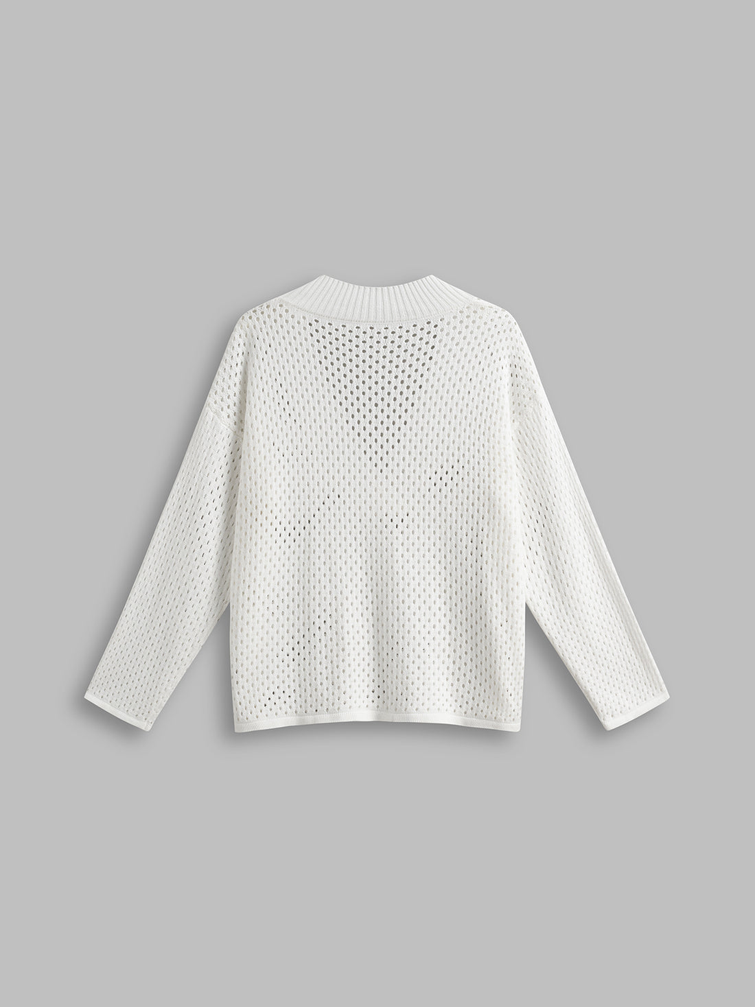 Static Cutout Cardigan - Frost White