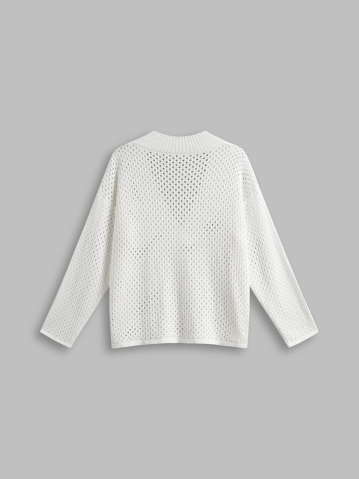 Static Cutout Cardigan - Frost White