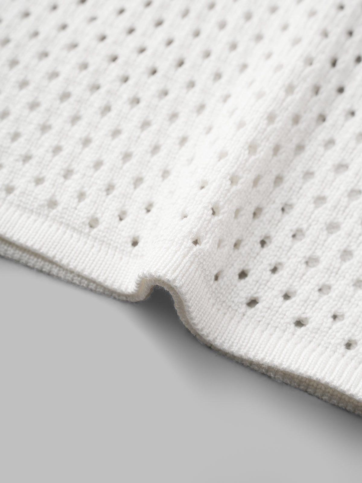 Static Cutout Cardigan - Frost White