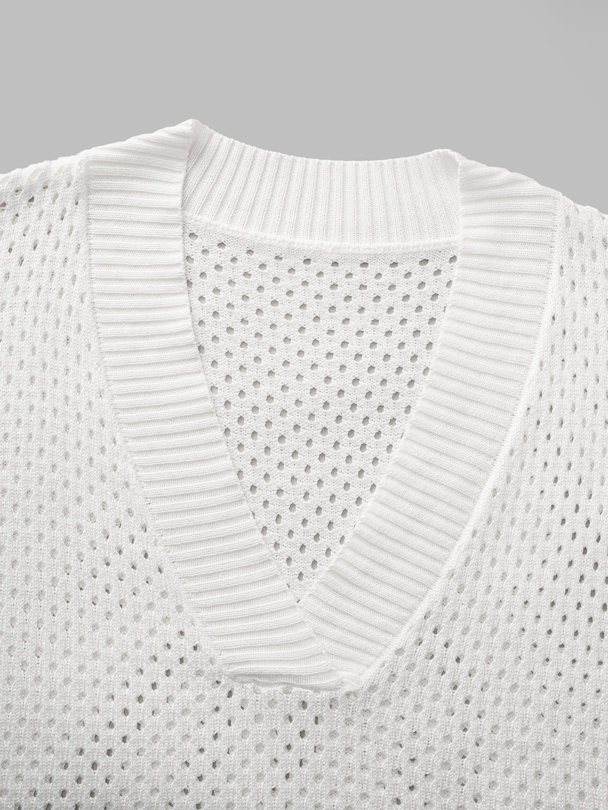 Static Cutout Cardigan - Frost White