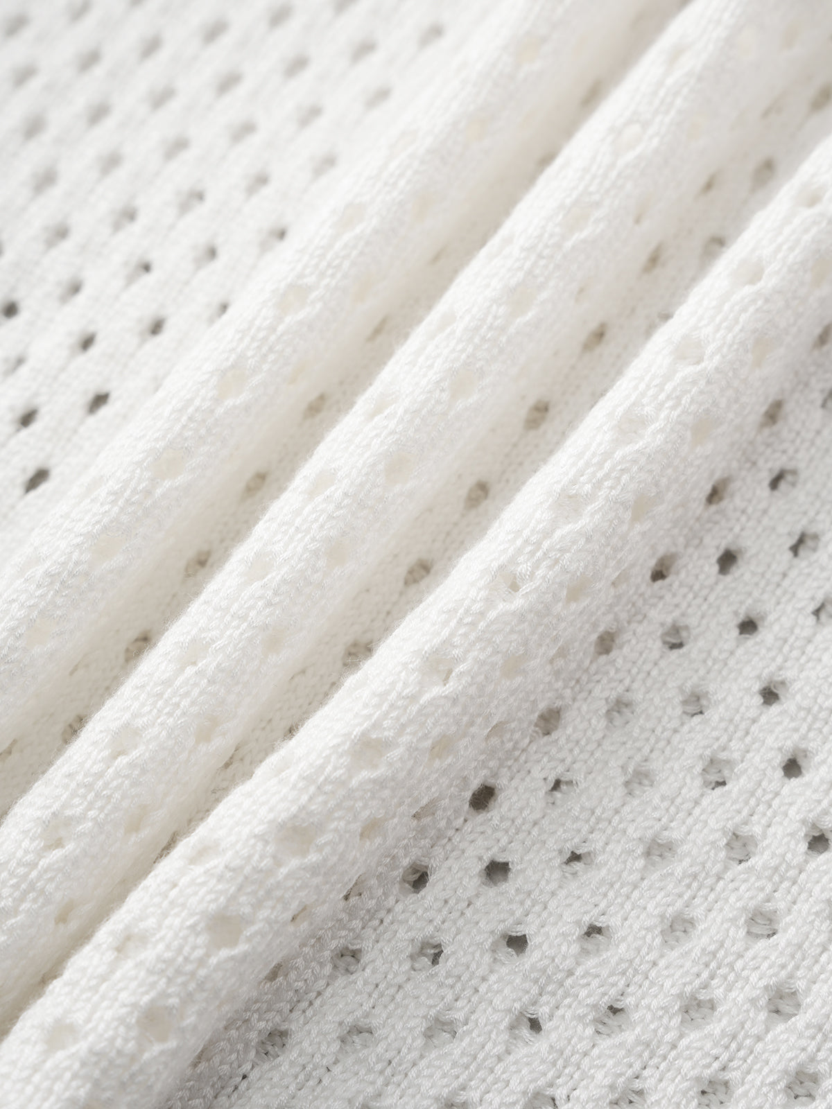 Static Cutout Cardigan - Frost White