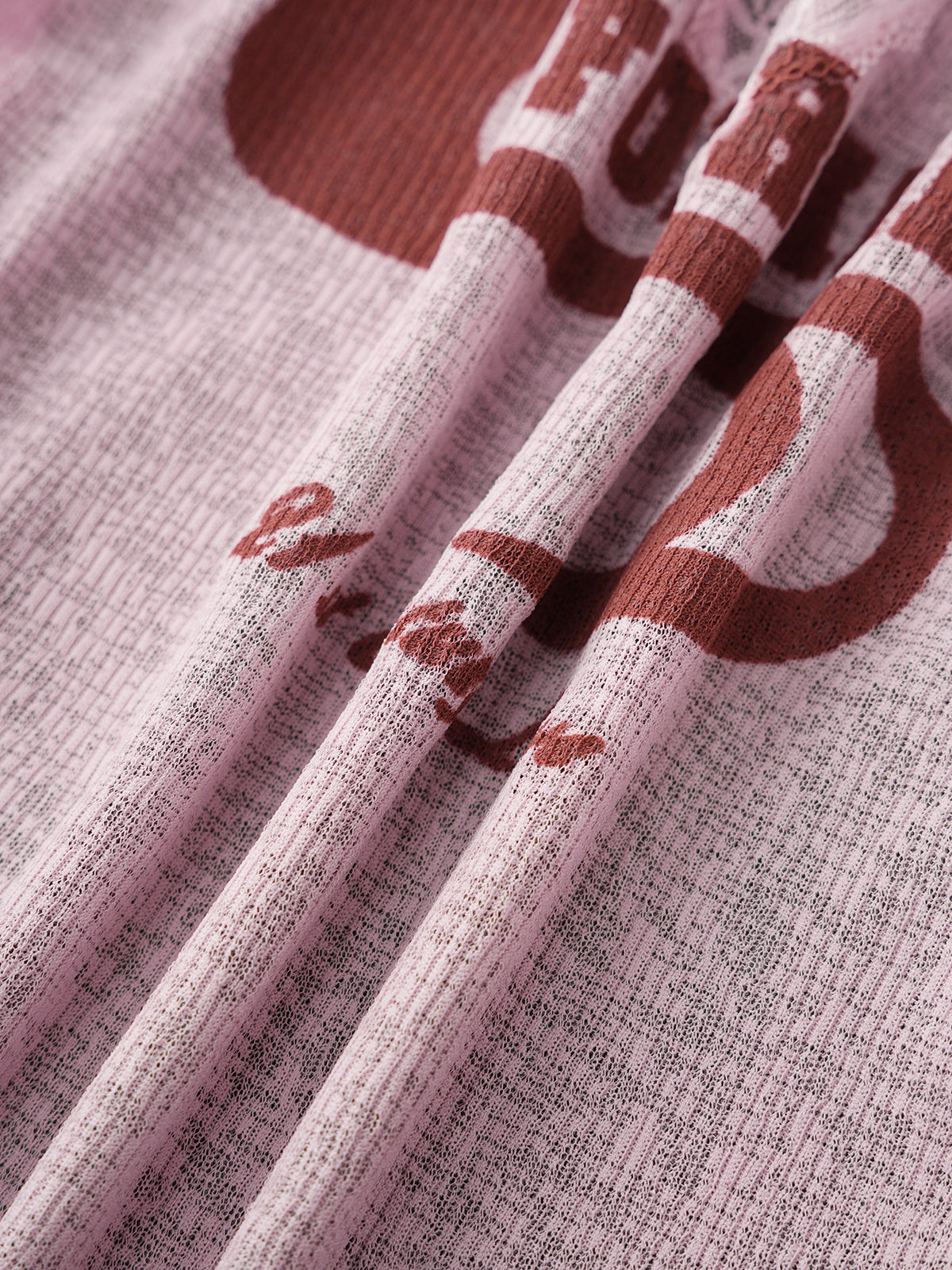 Petal Skim Mesh Top - Rosy Contrast