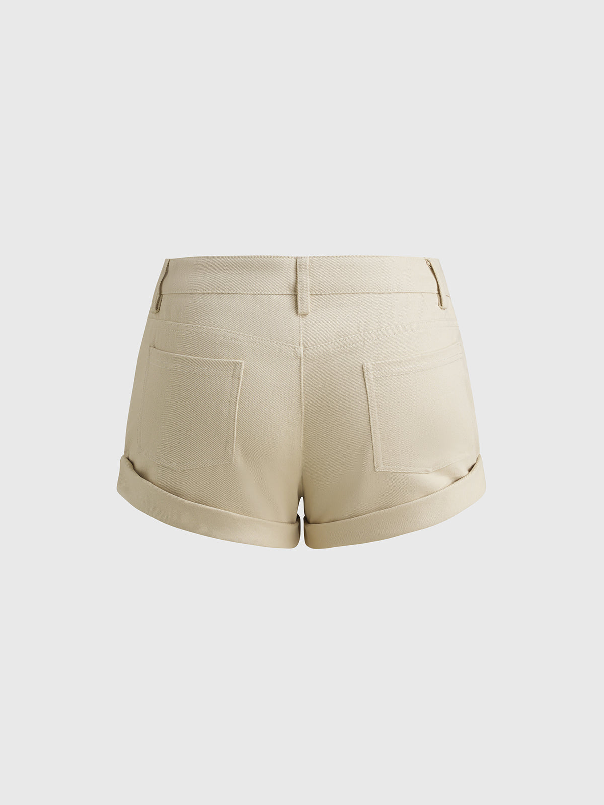 Dolled Office High Waisted Cargo Shorts - Khaki