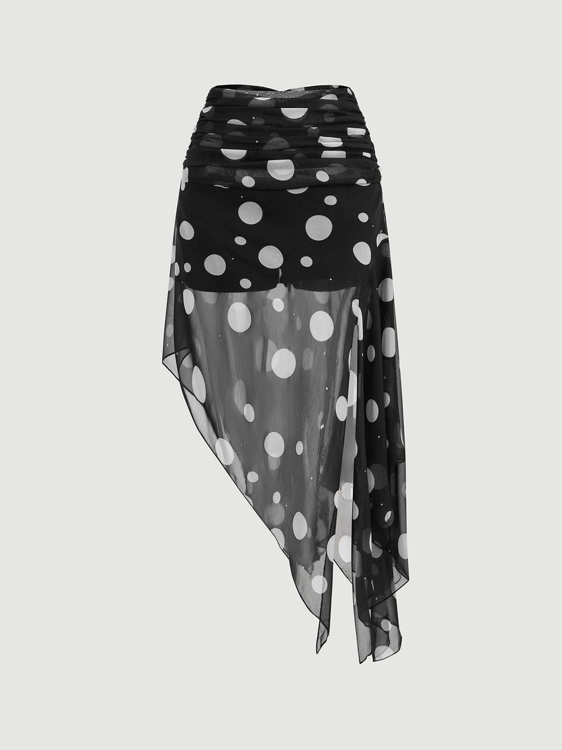 Loose Ends Dot Mesh Skirt – Smoke Black
