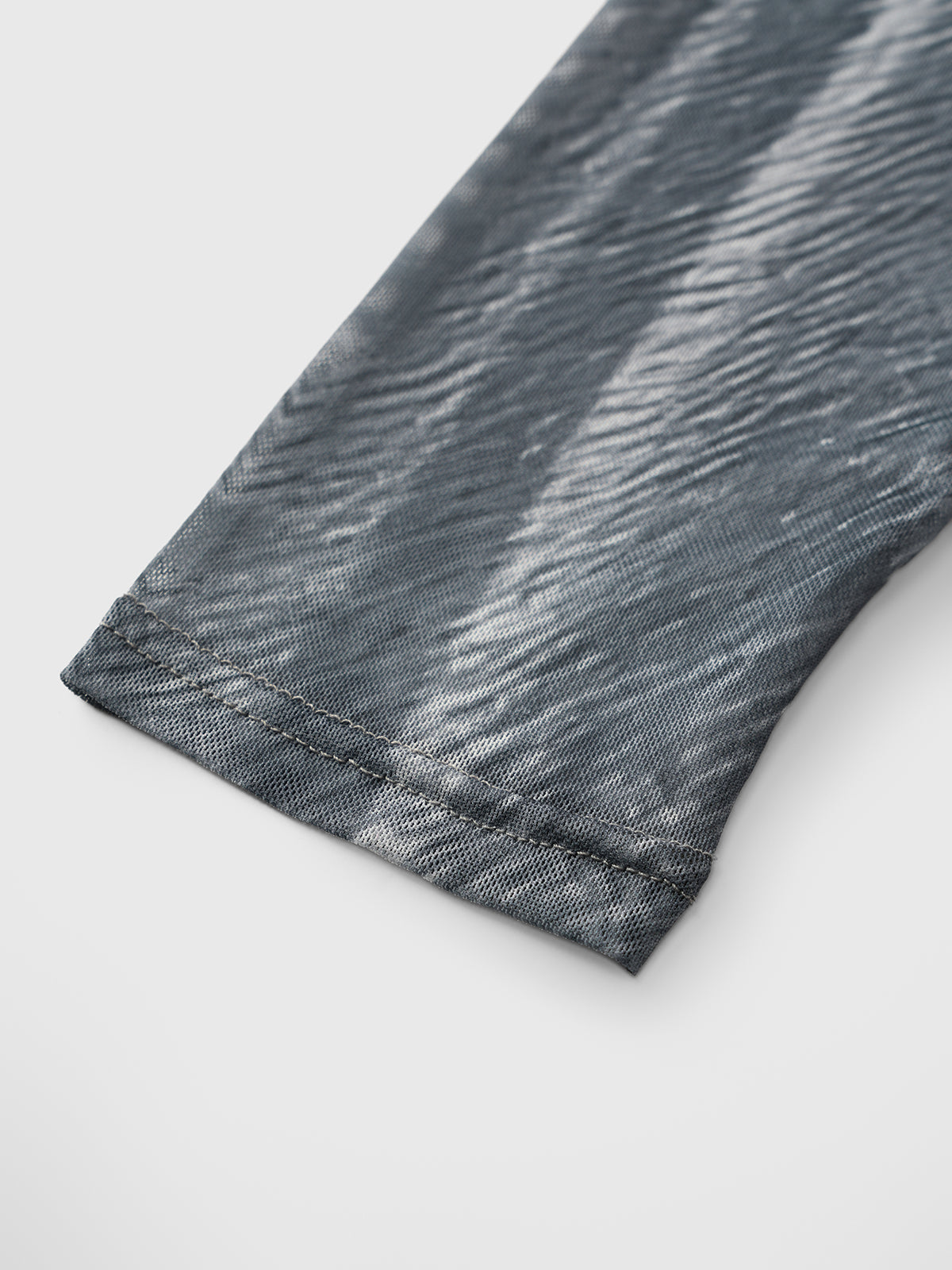 Brick Lane Mesh Print Slim Fit Long Sleeve - Grey