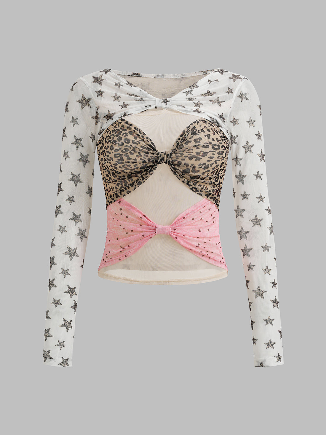 Borrowed Bows Layered Sleeve Top – Ivory Blush