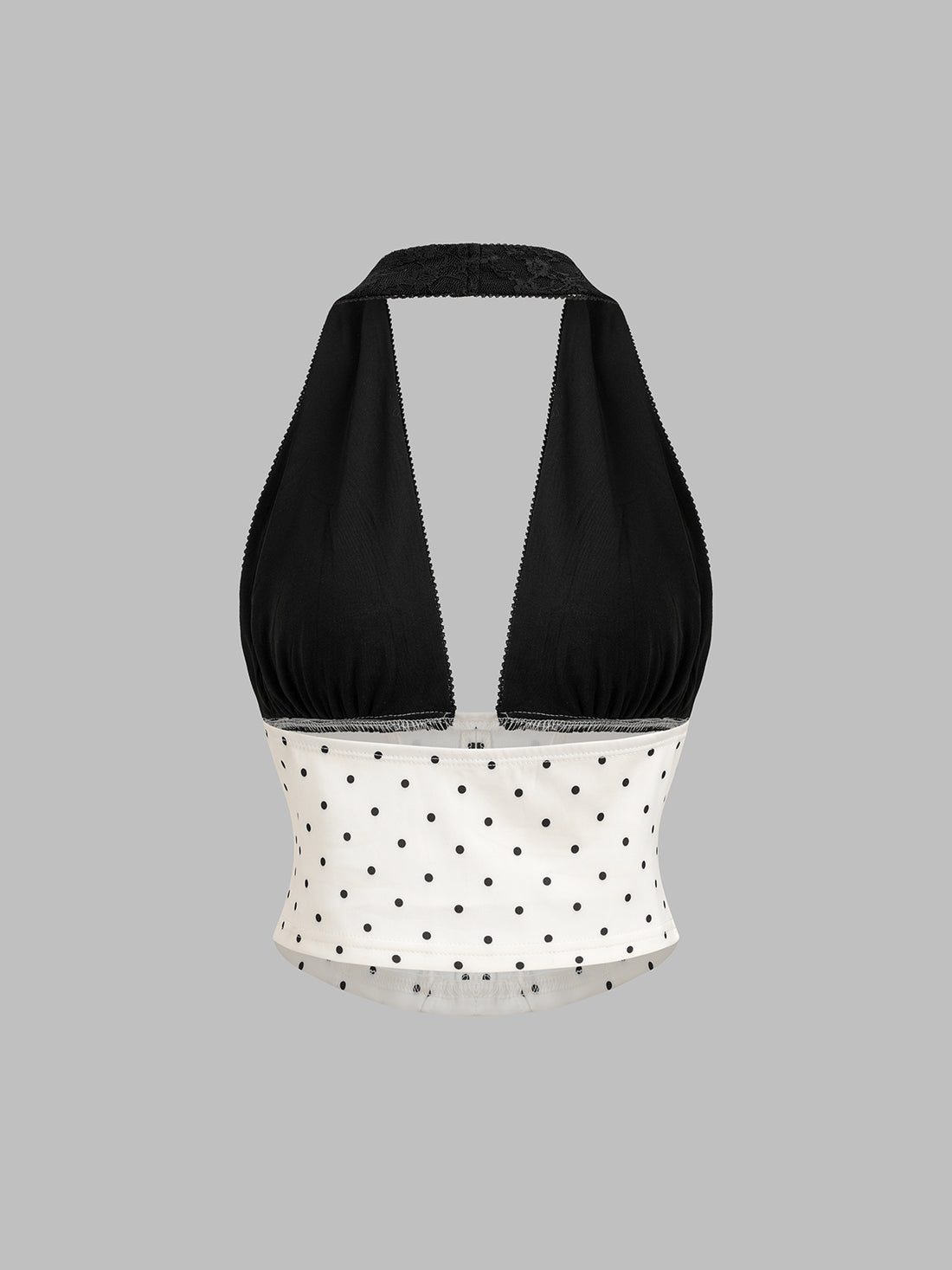 Close Enough Halter Top – Cream Black