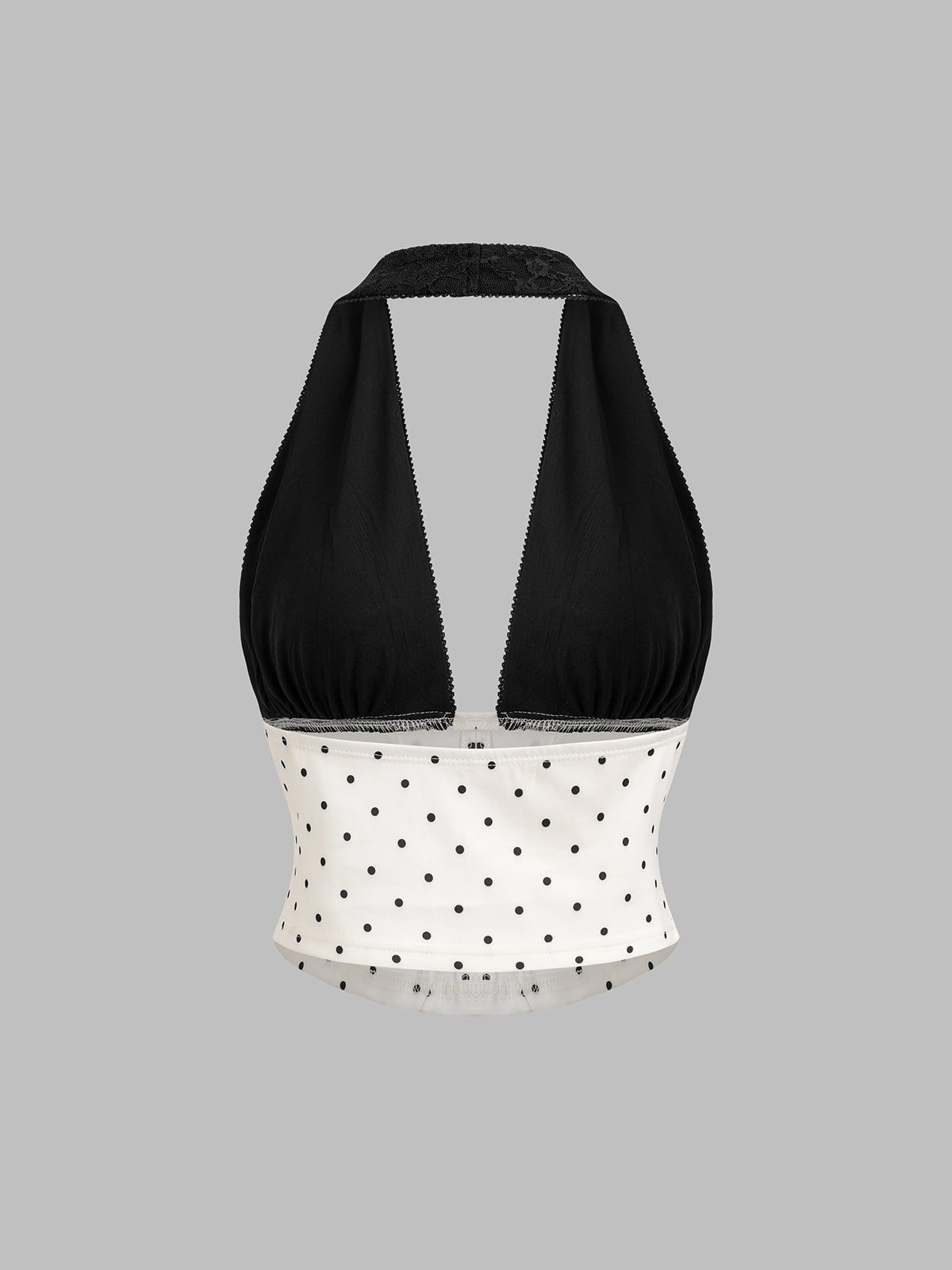 Close Enough Halter Top – Cream Black