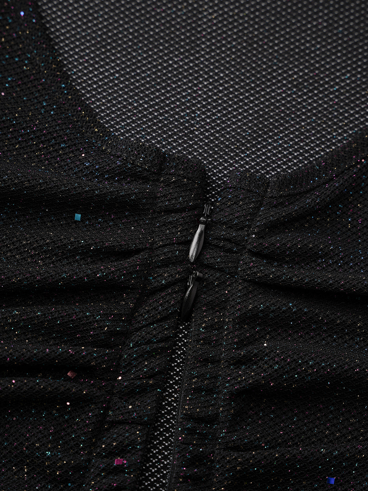 Brick Lane Skimming Rhinestone Fitted Long Sleeve - Black
