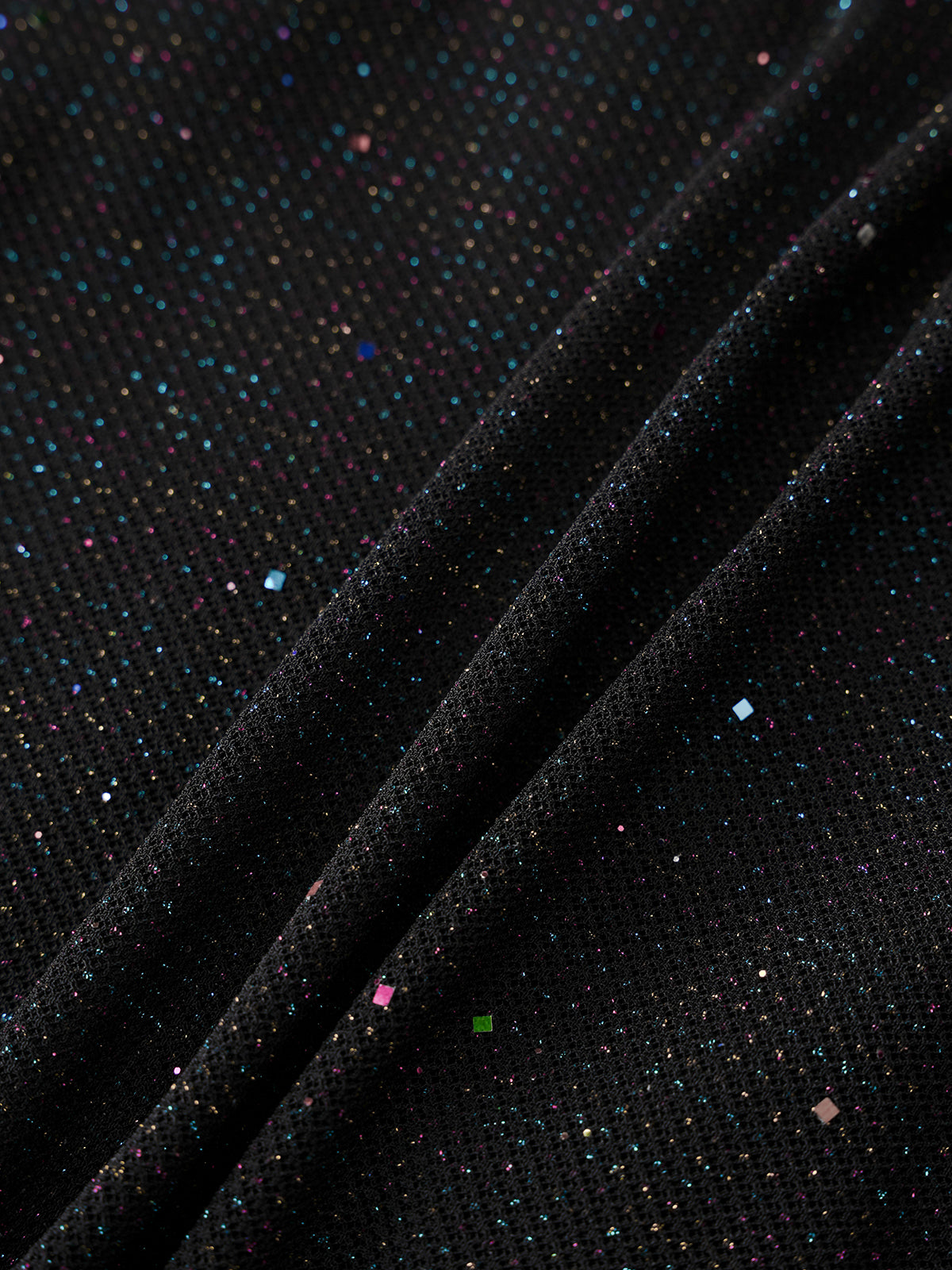 Brick Lane Skimming Rhinestone Fitted Long Sleeve - Black