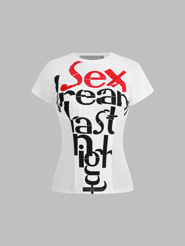 No Refund Looks Mesh Tee – Chalk White