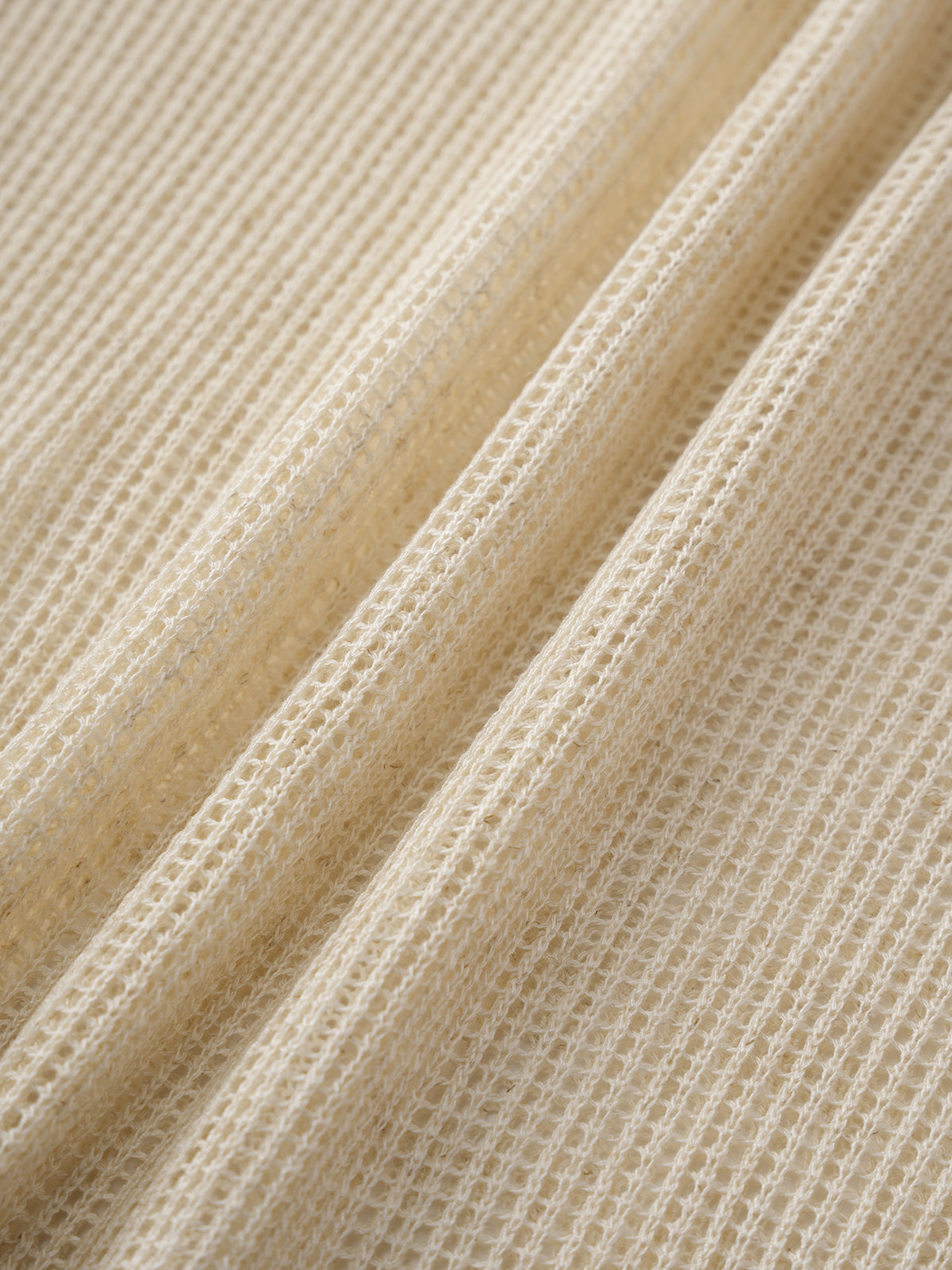 Dolled Office Bow Tie Hollow Out Knit Top - Cream