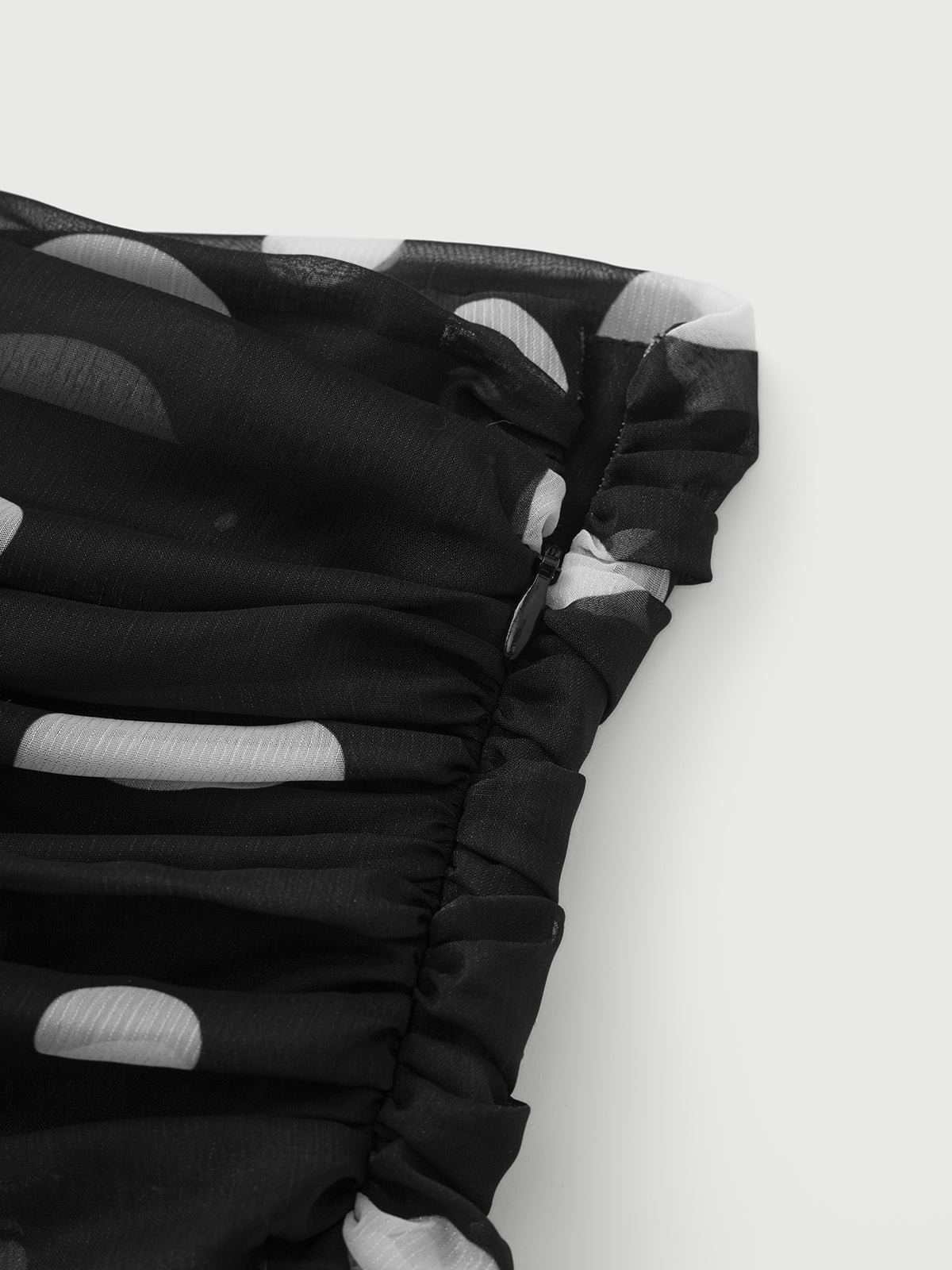 Loose Ends Dot Mesh Skirt – Smoke Black