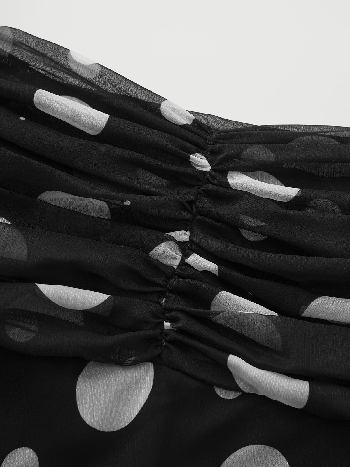 Loose Ends Dot Mesh Skirt – Smoke Black