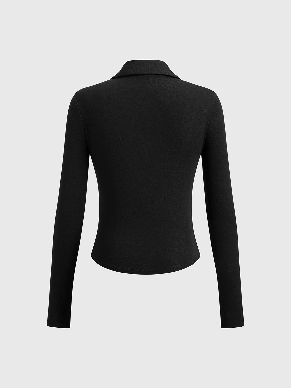Dolled Office Layered-look V-neck Slim Fit Long Sleeve - Black