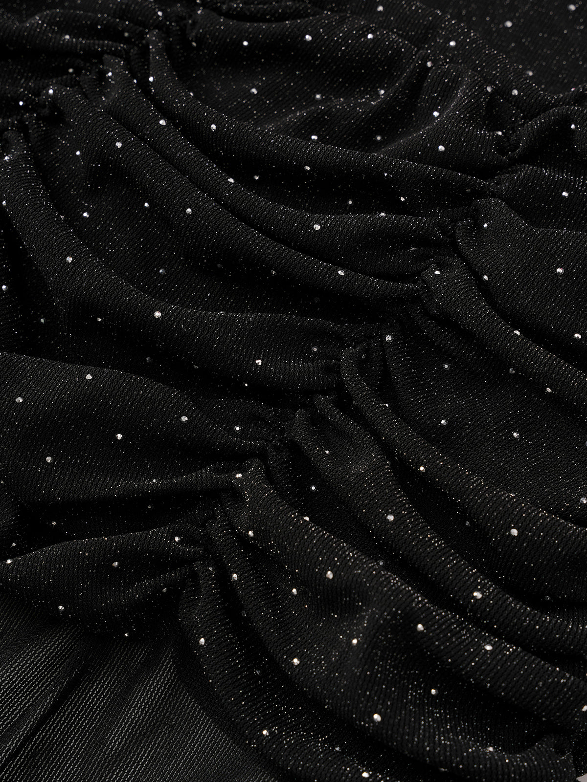 Split Glance Mesh Dress – Black Pink