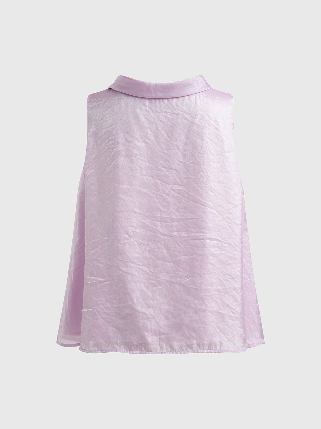 Dolled Office A-line Wedding Bow Detail Sleeveless Top - Lilac