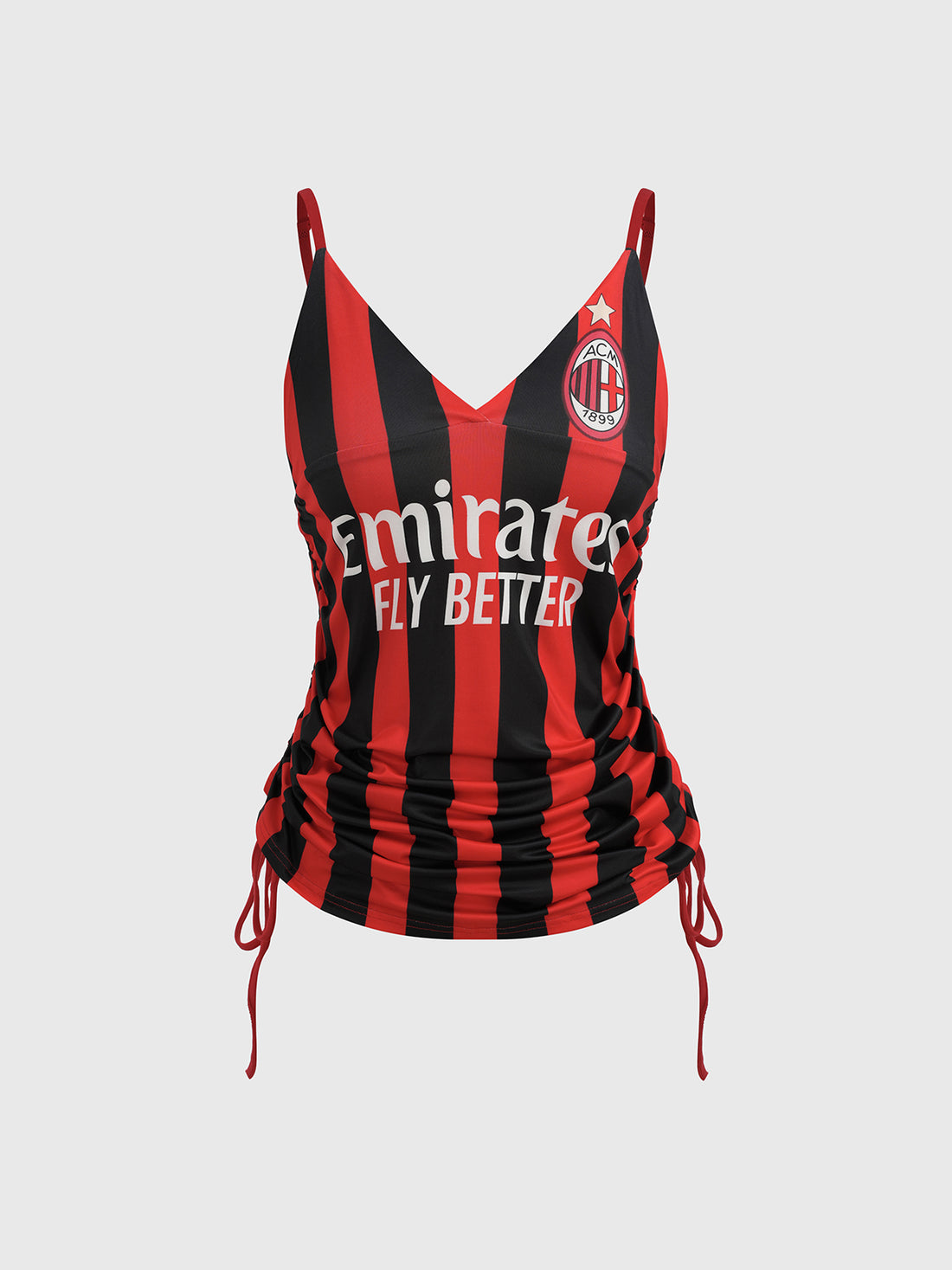 Red Card Glance Jersey Cami Top – Crimson Stripe