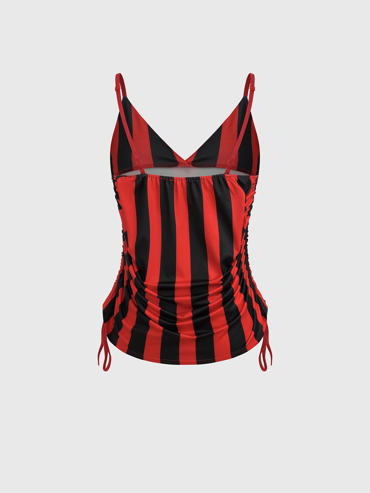 Red Card Glance Jersey Cami Top – Crimson Stripe