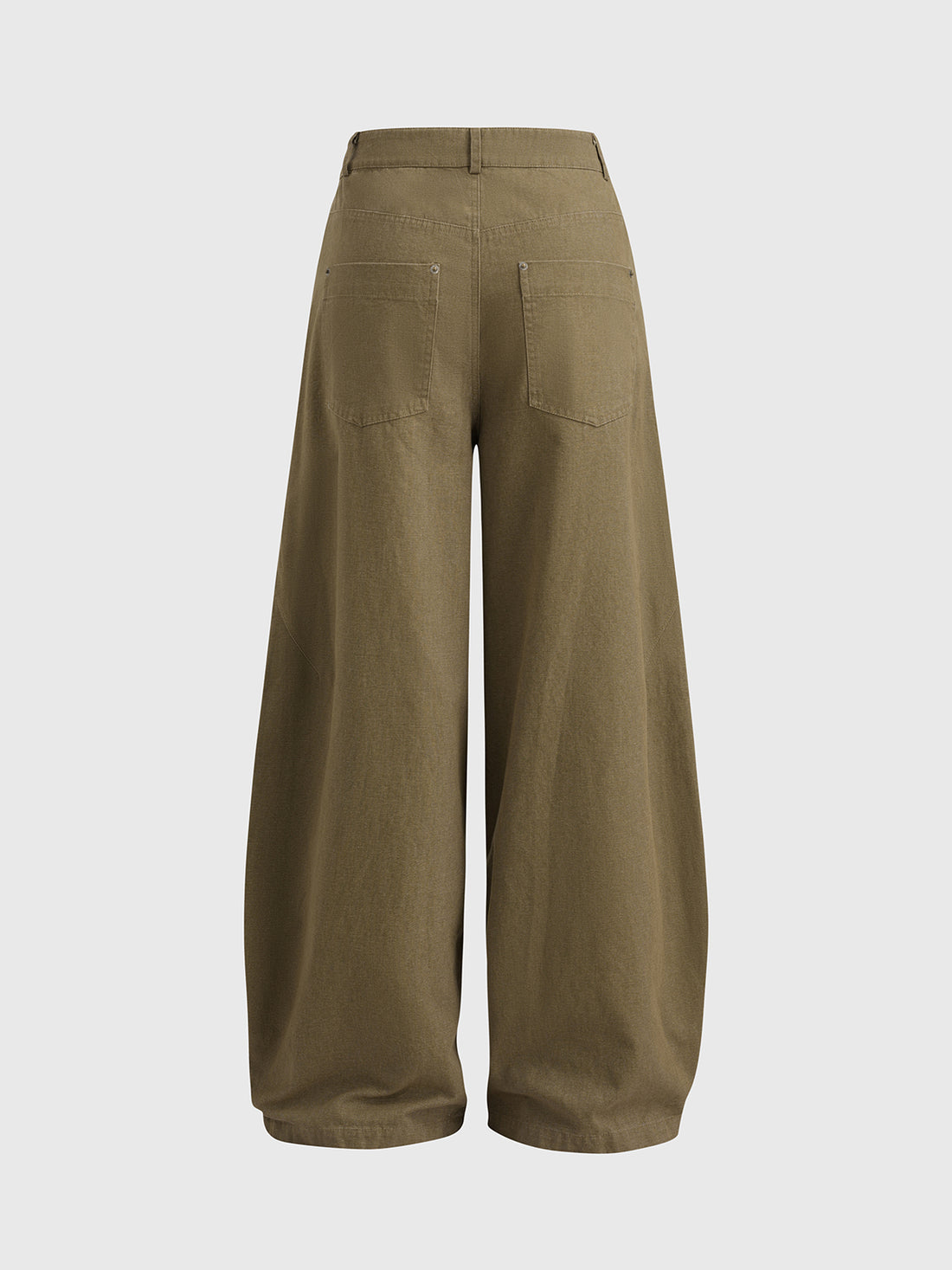 Brick Lane Curved Cut Patchwork Cargo Pants - Olive