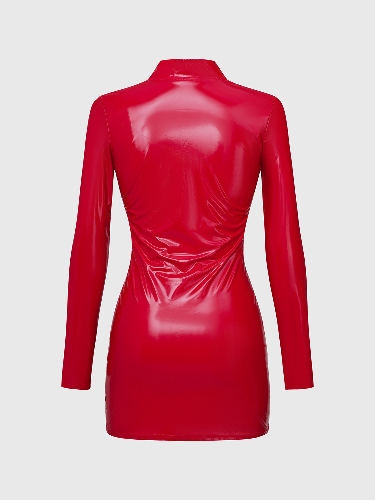 Raise Secured Patent Dress – Victory Red