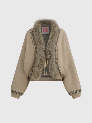 Crowd Control Knit Jacket – Oat Beige