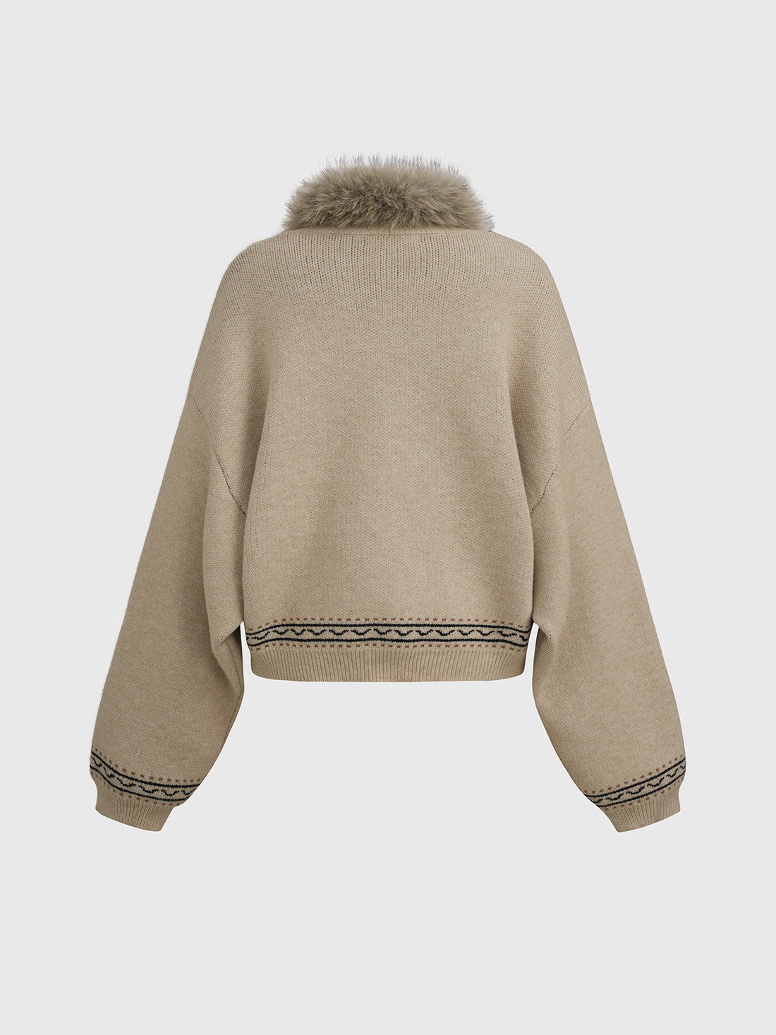 Crowd Control Knit Jacket – Oat Beige