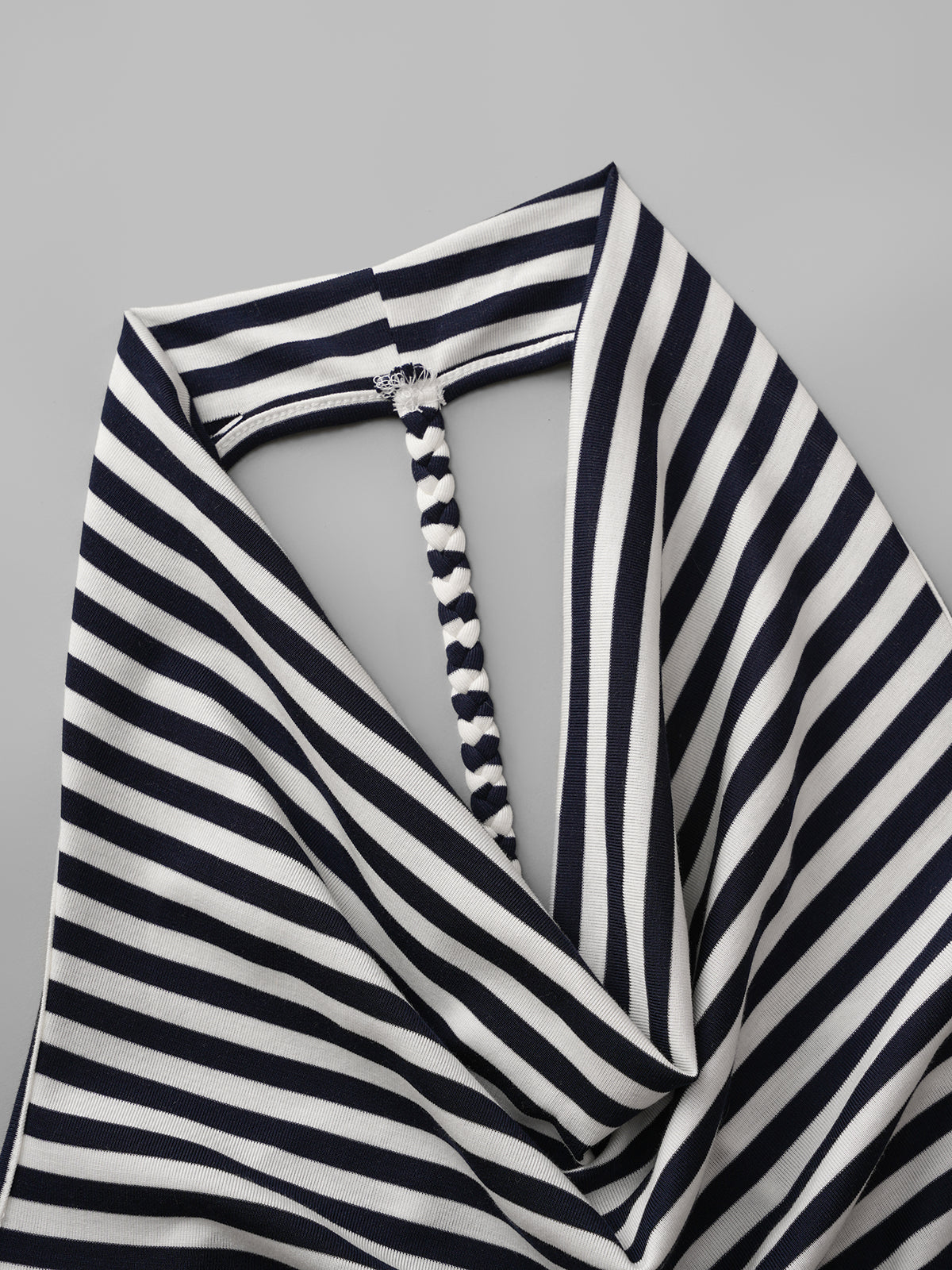 Dolled Office Halter Stripe Open Back Cami - Mono