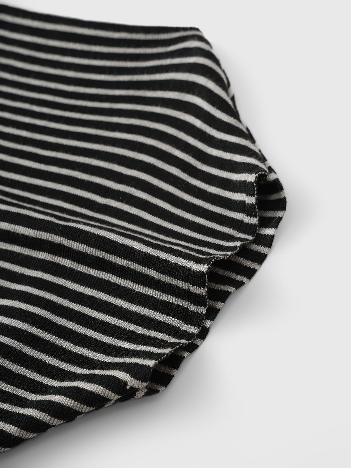 Brick Lane Stripe Off-Shoulder Belted Top - Black/White