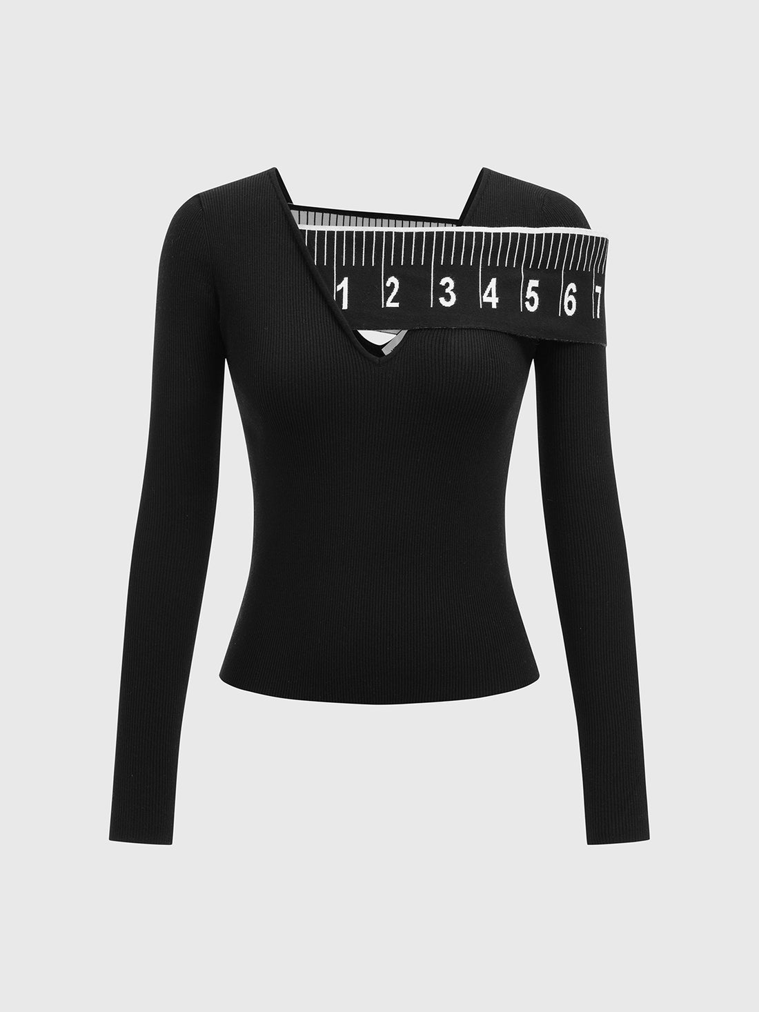 ROR Safe Distance Knit Sleeve Top – Jet Black