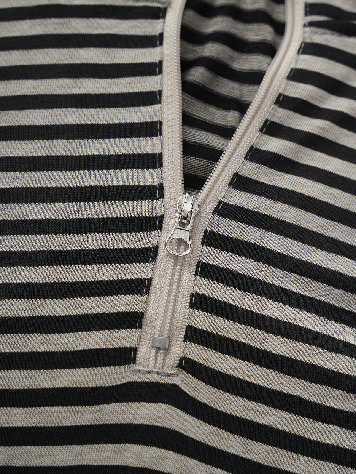 Brick Lane Baggy Stripe Hooded Sleeveless Top - Black/White