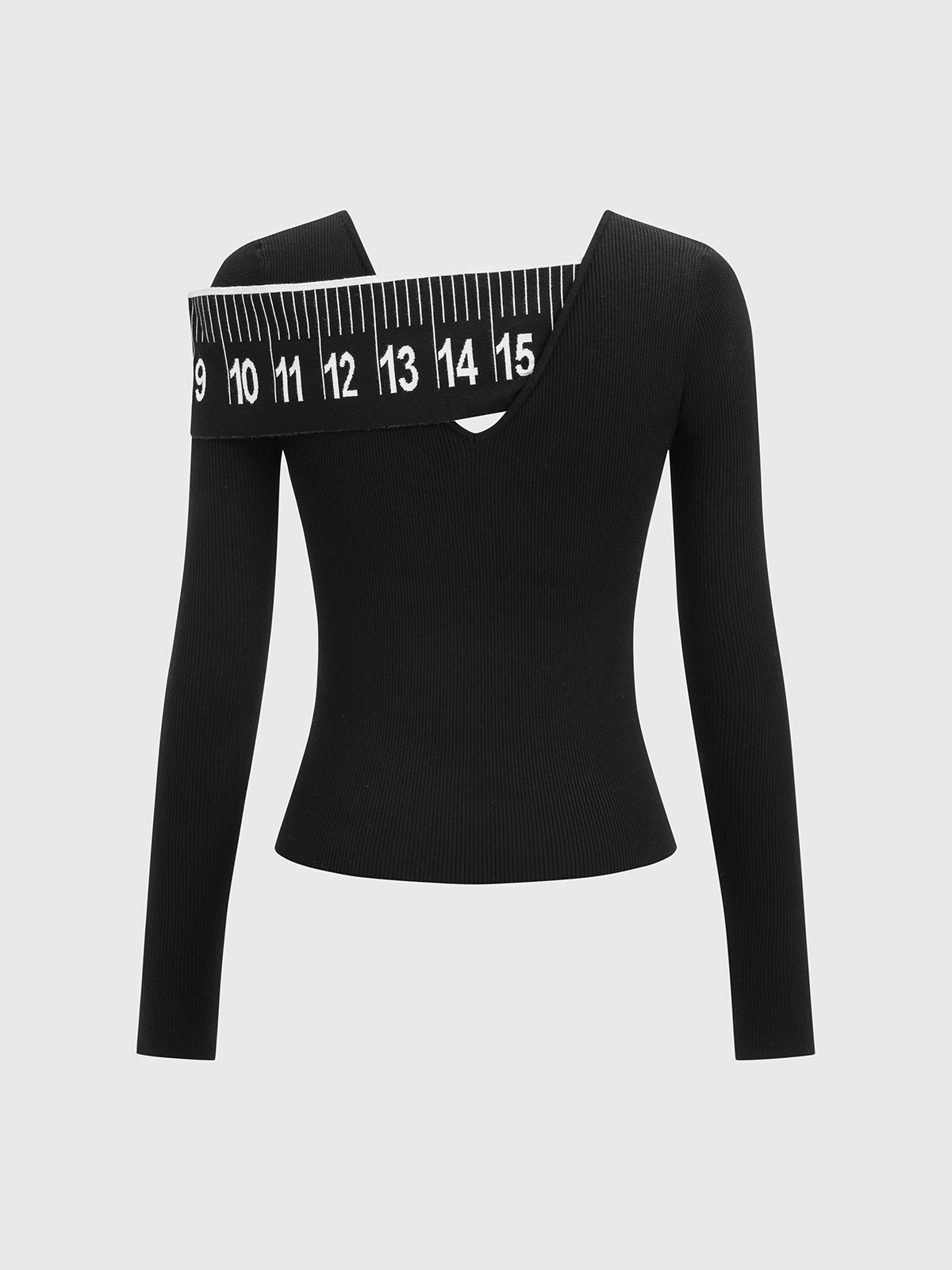 ROR Safe Distance Knit Sleeve Top – Jet Black