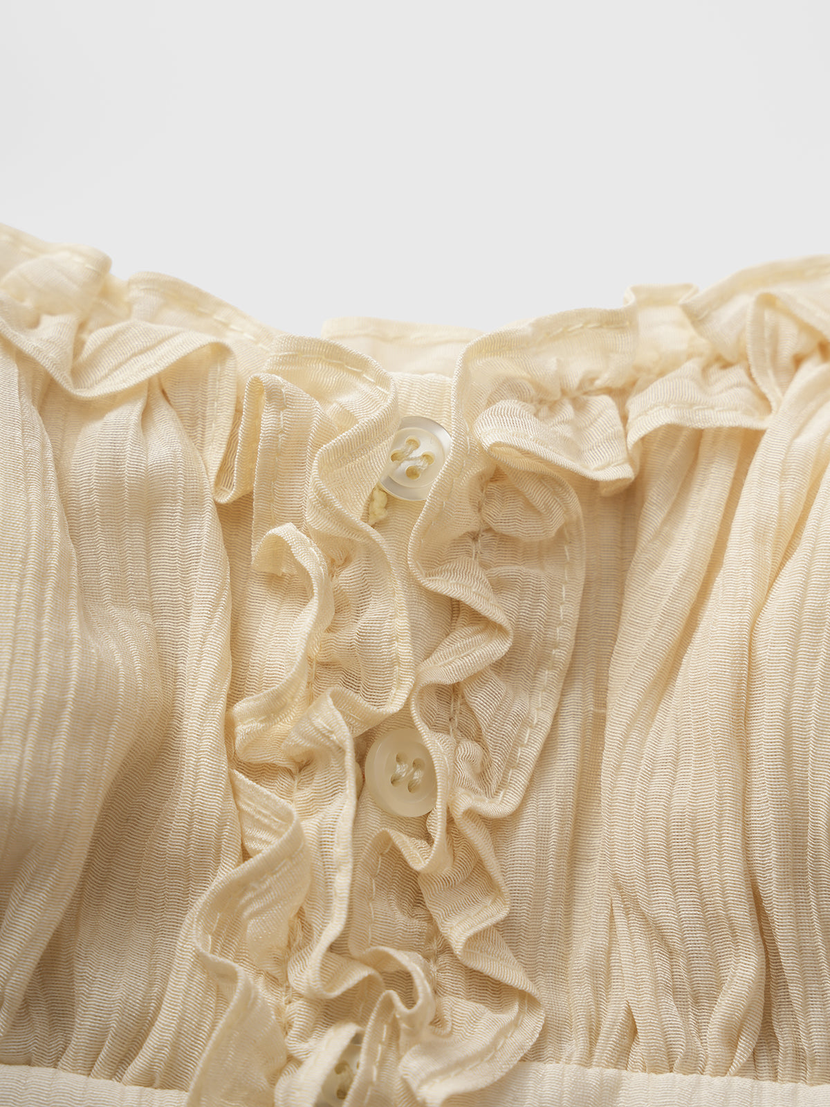 Dolled Office Skimming Ruffled Lace Cami - Cream