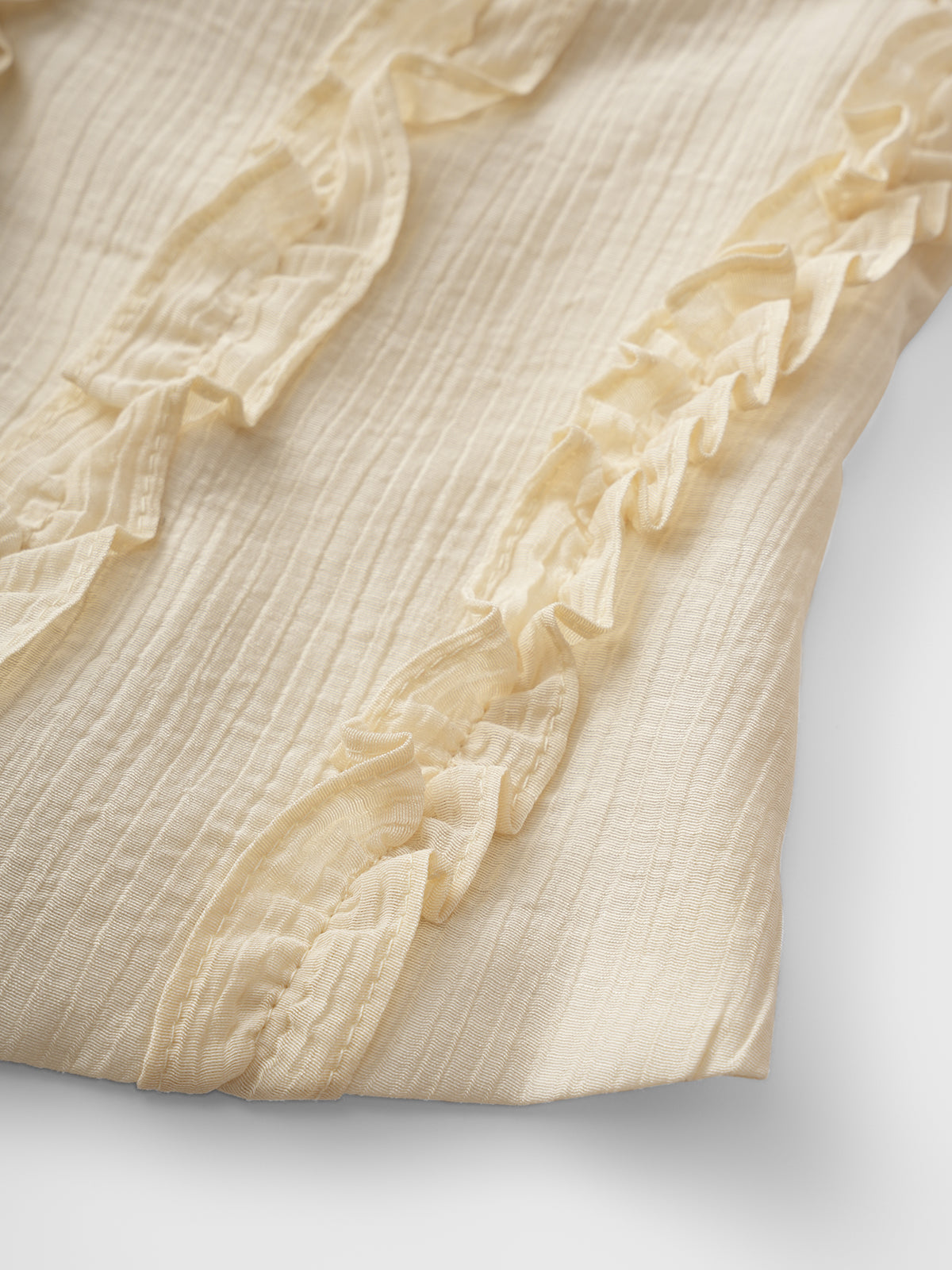 Dolled Office Skimming Ruffled Lace Cami - Cream