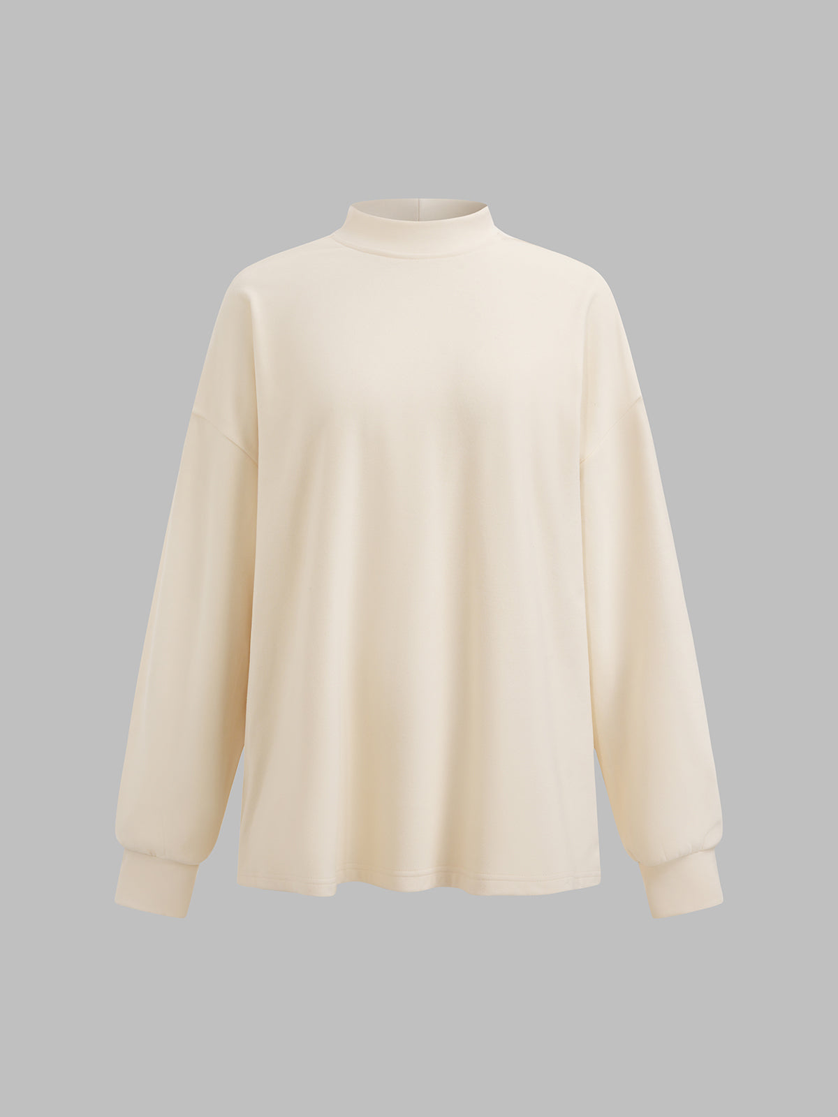Hold Position High-Neck Sweatshirt – Butter Cream